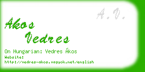 akos vedres business card
